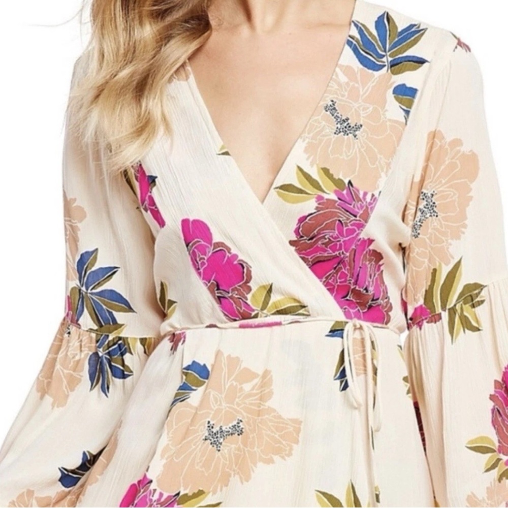 Billabong Pink Divine Floral Mini Dress Super Cute Size M